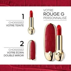 Guerlain Rouge G, L'écrin Bijou Double Miroir Le Rouge à Lèvres Soin Personnalisable -Kapao Boutique rouge g l ecrin bijou double miroir 11